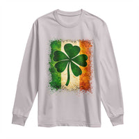 Retro Ireland Shamrock Irish Flag St Patricks Day Long Sleeve Shirt