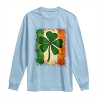 Retro Ireland Shamrock Irish Flag St Patricks Day Long Sleeve Shirt