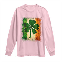 Retro Ireland Shamrock Irish Flag St Patricks Day Long Sleeve Shirt