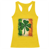 Retro Ireland Shamrock Irish Flag St Patricks Day Racerback Tank Top