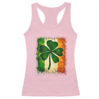 Retro Ireland Shamrock Irish Flag St Patricks Day Racerback Tank Top