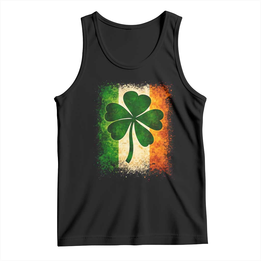 Retro Ireland Shamrock Irish Flag St Patricks Day Tank Top