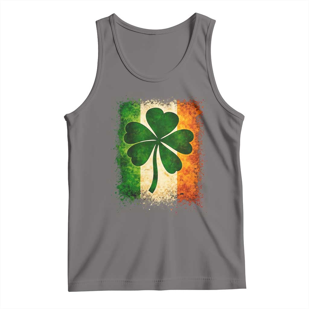Retro Ireland Shamrock Irish Flag St Patricks Day Tank Top