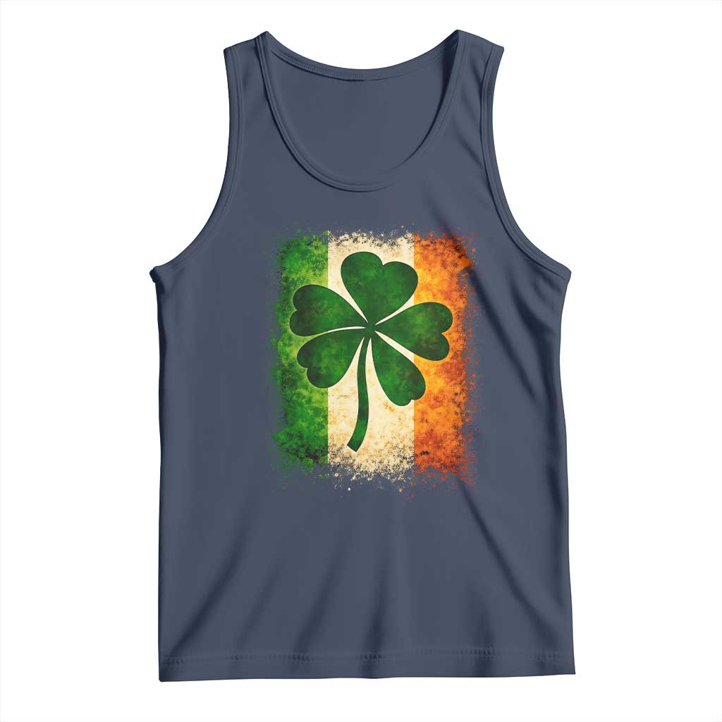 Retro Ireland Shamrock Irish Flag St Patricks Day Tank Top