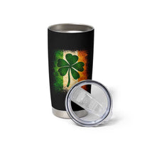 Retro Ireland Shamrock Irish Flag St Patricks Day Tumbler Cup
