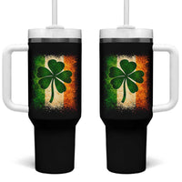 Retro Ireland Shamrock Irish Flag St Patricks Day Tumbler With Handle