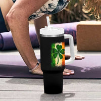 Retro Ireland Shamrock Irish Flag St Patricks Day Tumbler With Handle