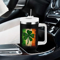 Retro Ireland Shamrock Irish Flag St Patricks Day Tumbler With Handle