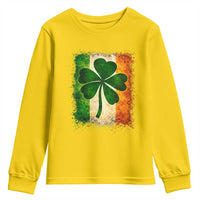 Retro Ireland Shamrock Irish Flag St Patricks Day Youth Sweatshirt