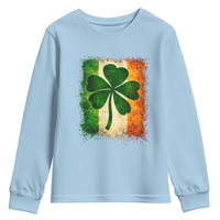 Retro Ireland Shamrock Irish Flag St Patricks Day Youth Sweatshirt