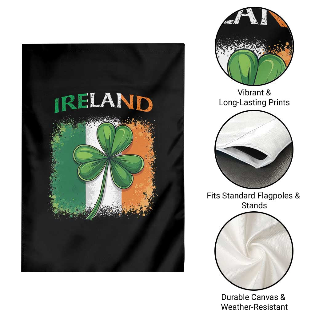 Vintage Ireland Shamrock Irish Flag St Patricks Day Garden Flag