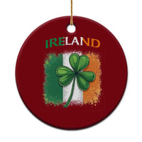 Vintage Ireland Shamrock Irish Flag St Patricks Day Ceramic Ornament