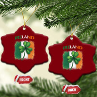 Vintage Ireland Shamrock Irish Flag St Patricks Day Ceramic Ornament