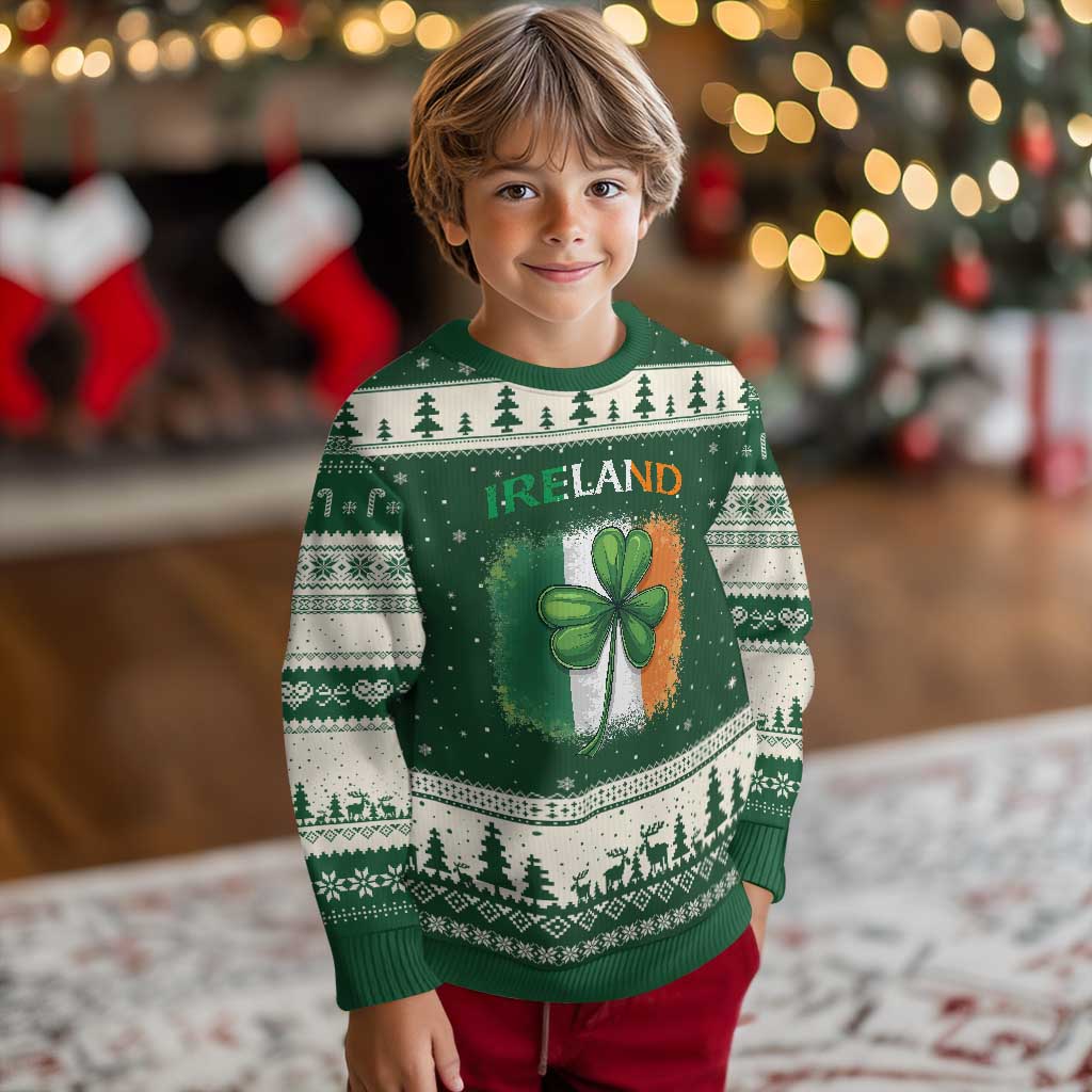 Vintage Ireland Shamrock Irish Flag St Patricks Day Ugly Christmas Sweater