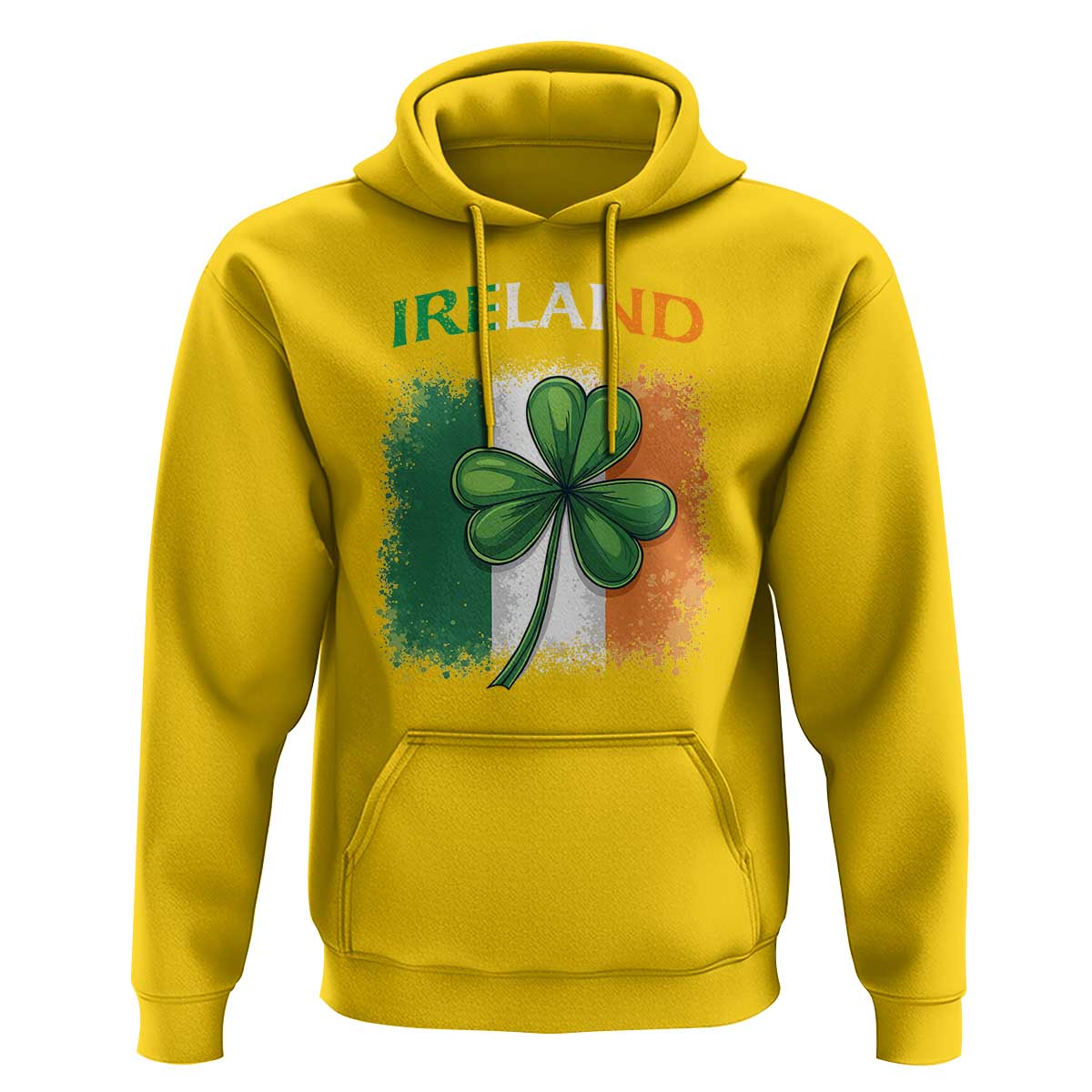 Vintage Ireland Shamrock Irish Flag St Patricks Day Hoodie