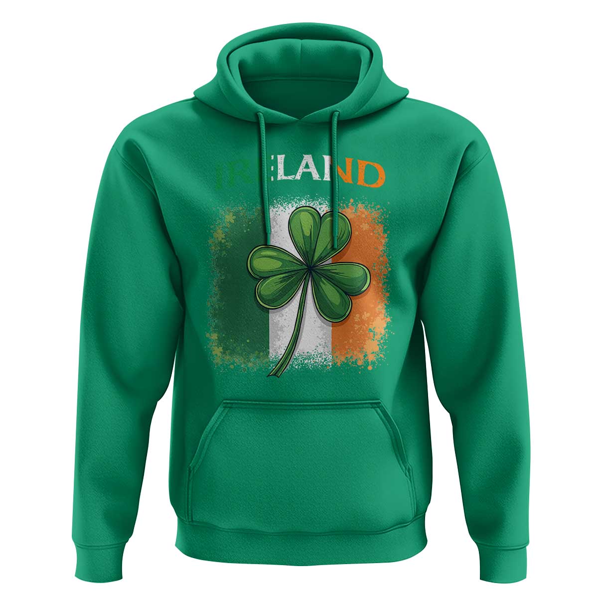 Vintage Ireland Shamrock Irish Flag St Patricks Day Hoodie