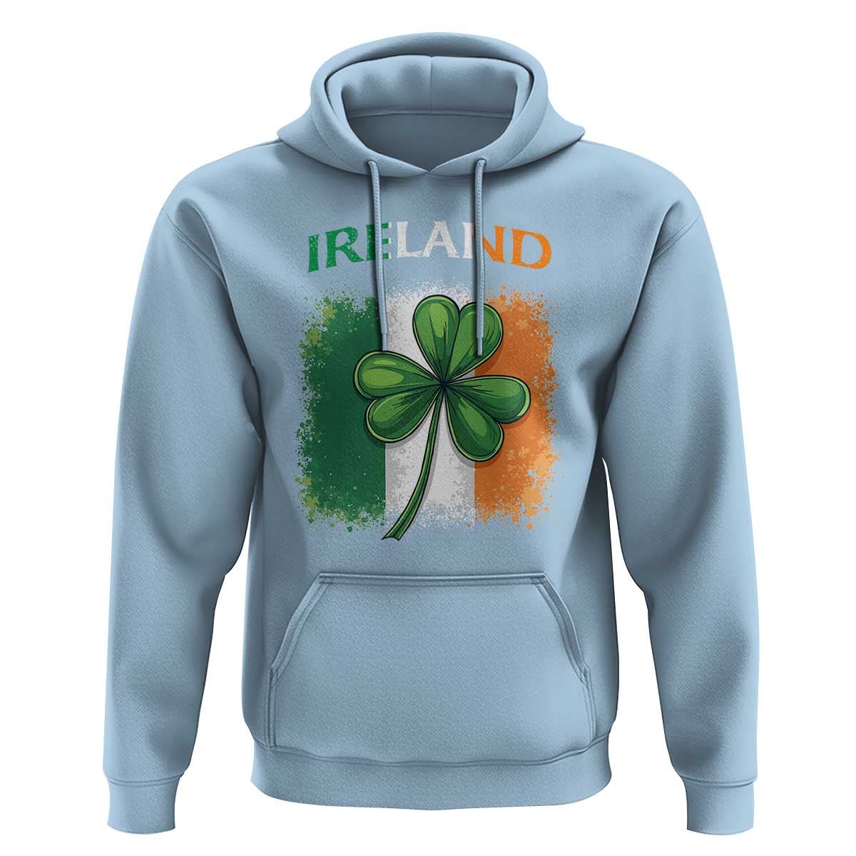 Vintage Ireland Shamrock Irish Flag St Patricks Day Hoodie