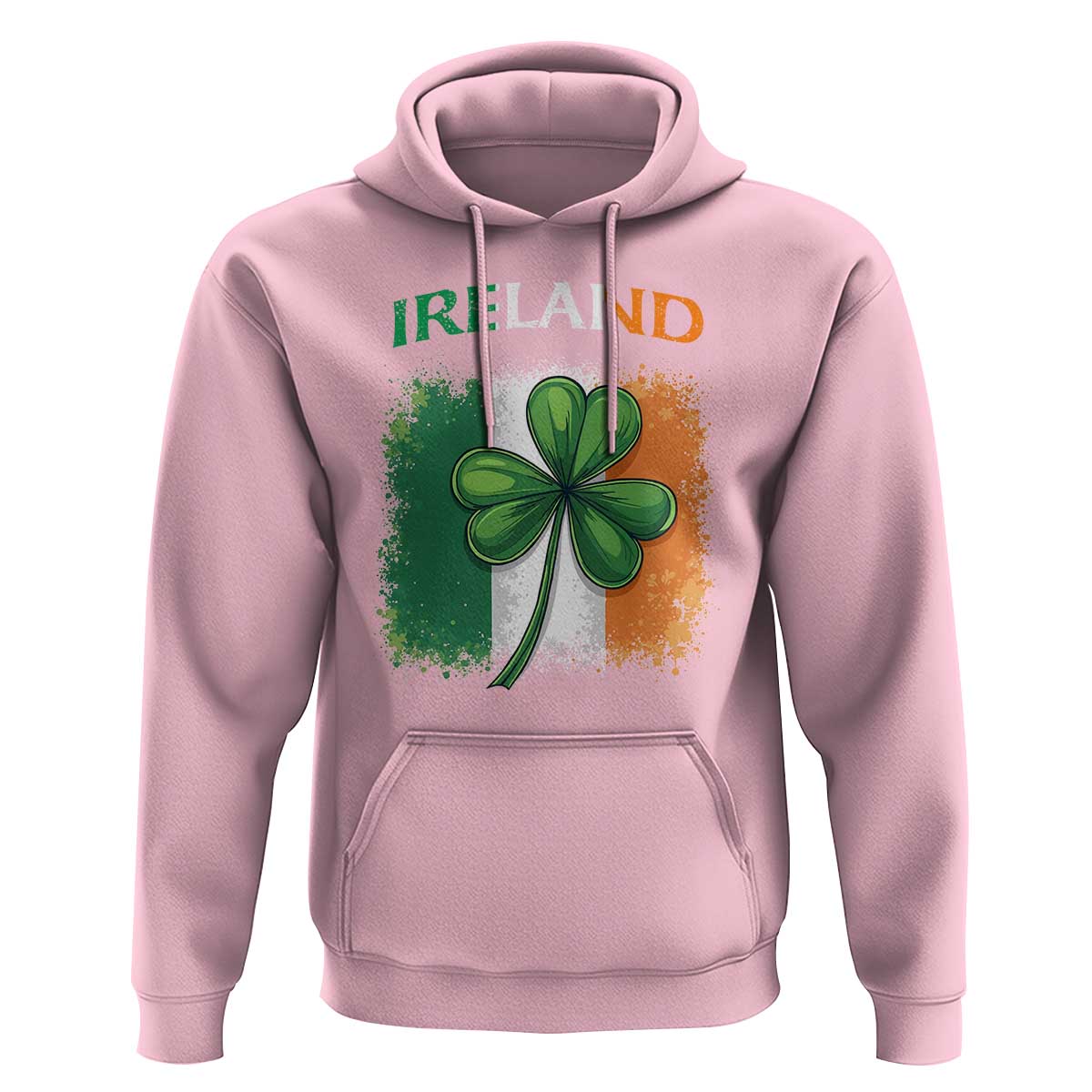 Vintage Ireland Shamrock Irish Flag St Patricks Day Hoodie