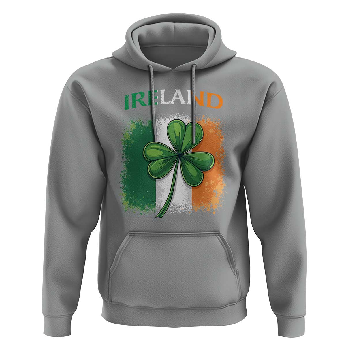 Vintage Ireland Shamrock Irish Flag St Patricks Day Hoodie