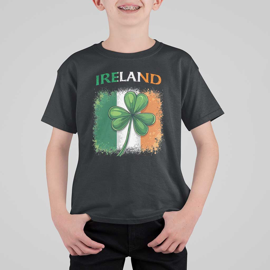 Vintage Ireland Shamrock Irish Flag St Patricks Day T Shirt For Kid