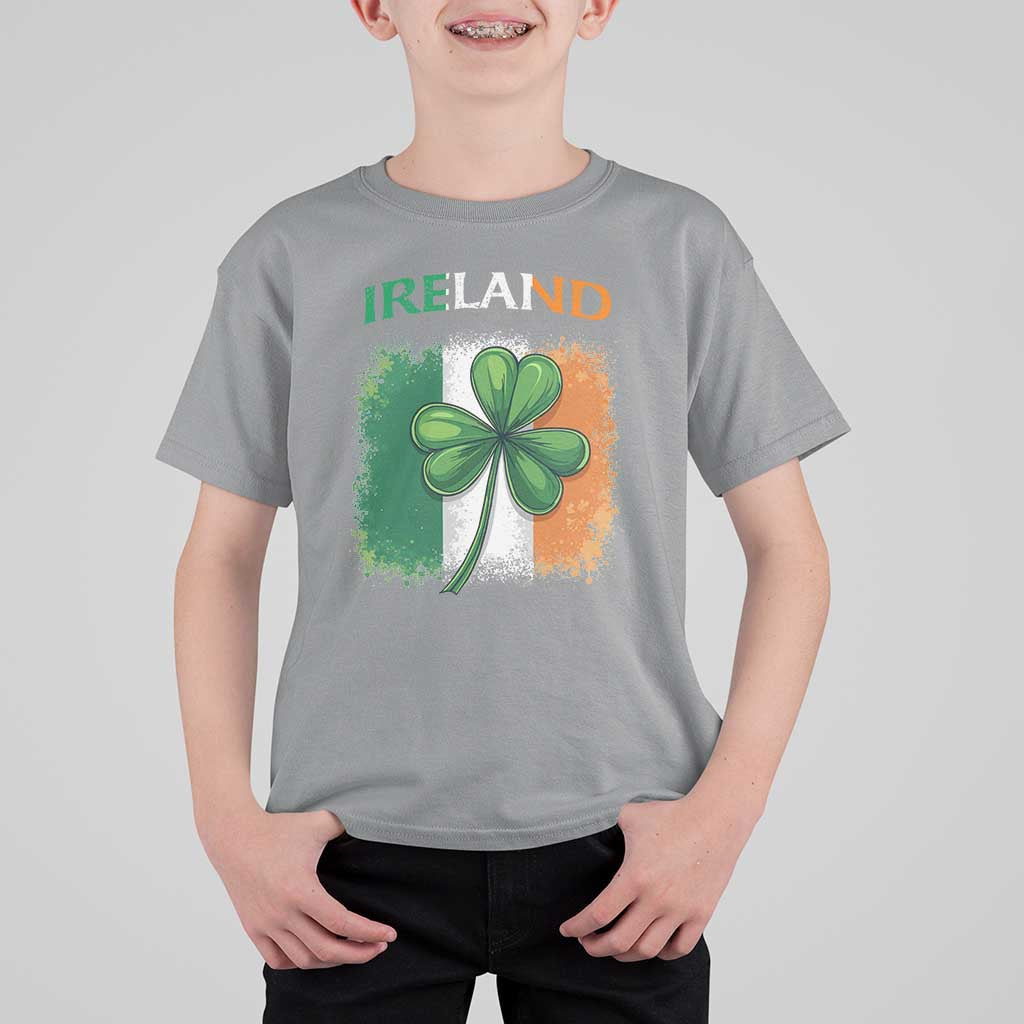Vintage Ireland Shamrock Irish Flag St Patricks Day T Shirt For Kid