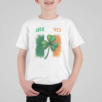 Vintage Ireland Shamrock Irish Flag St Patricks Day T Shirt For Kid