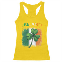 Vintage Ireland Shamrock Irish Flag St Patricks Day Racerback Tank Top