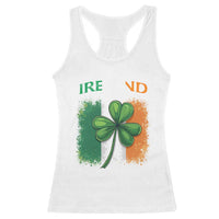 Vintage Ireland Shamrock Irish Flag St Patricks Day Racerback Tank Top