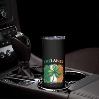 Vintage Ireland Shamrock Irish Flag St Patricks Day Skinny Tumbler