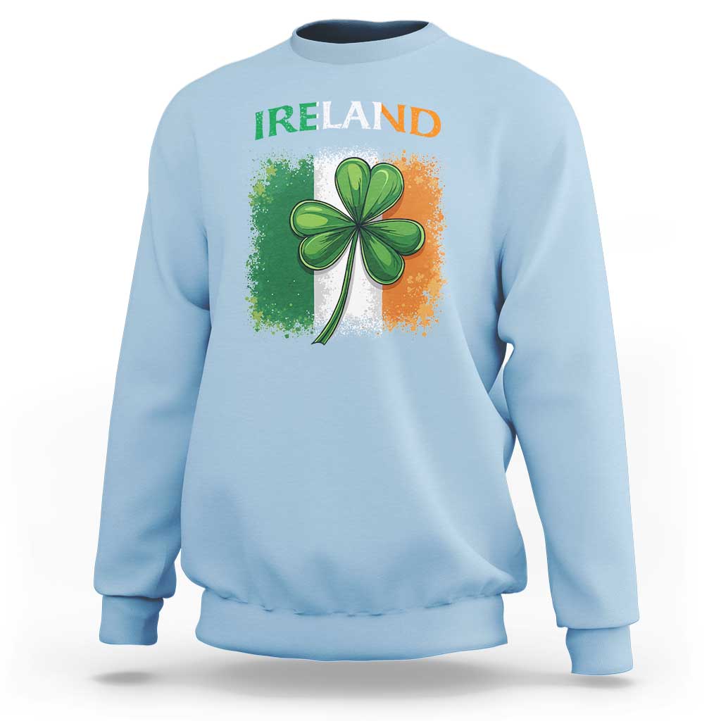 Vintage Ireland Shamrock Irish Flag St Patricks Day Sweatshirt