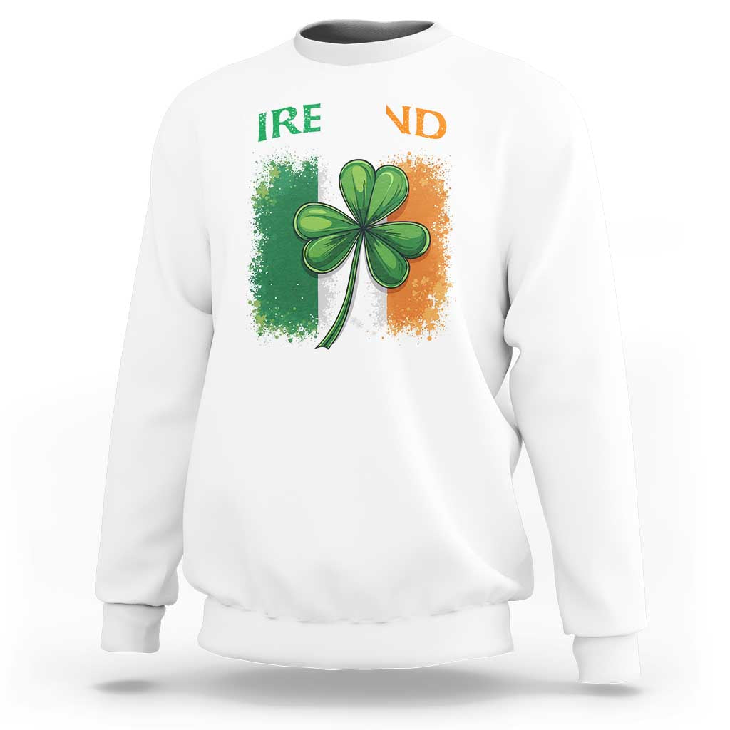 Vintage Ireland Shamrock Irish Flag St Patricks Day Sweatshirt