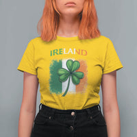 Vintage Ireland Shamrock Irish Flag St Patricks Day T Shirt For Women