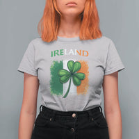 Vintage Ireland Shamrock Irish Flag St Patricks Day T Shirt For Women