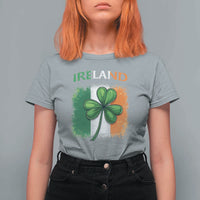 Vintage Ireland Shamrock Irish Flag St Patricks Day T Shirt For Women