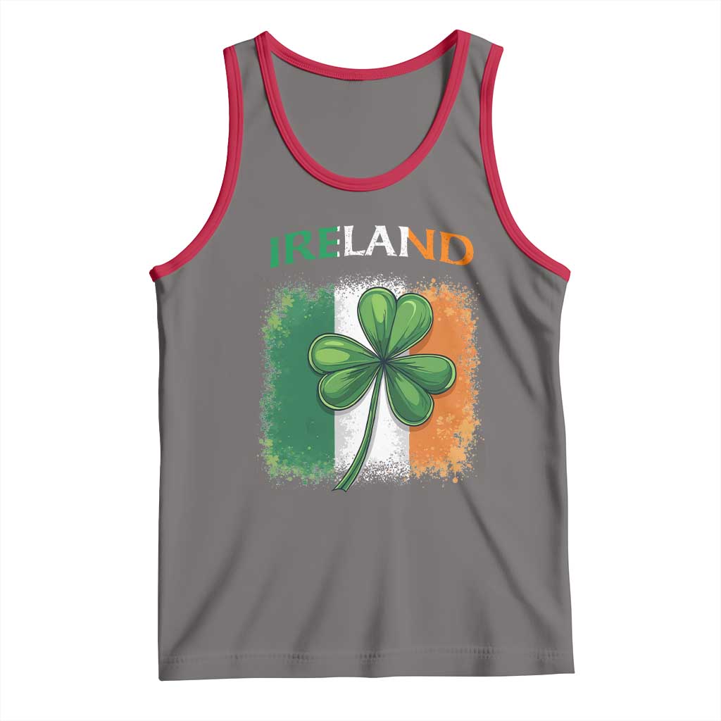 Vintage Ireland Shamrock Irish Flag St Patricks Day Tank Top
