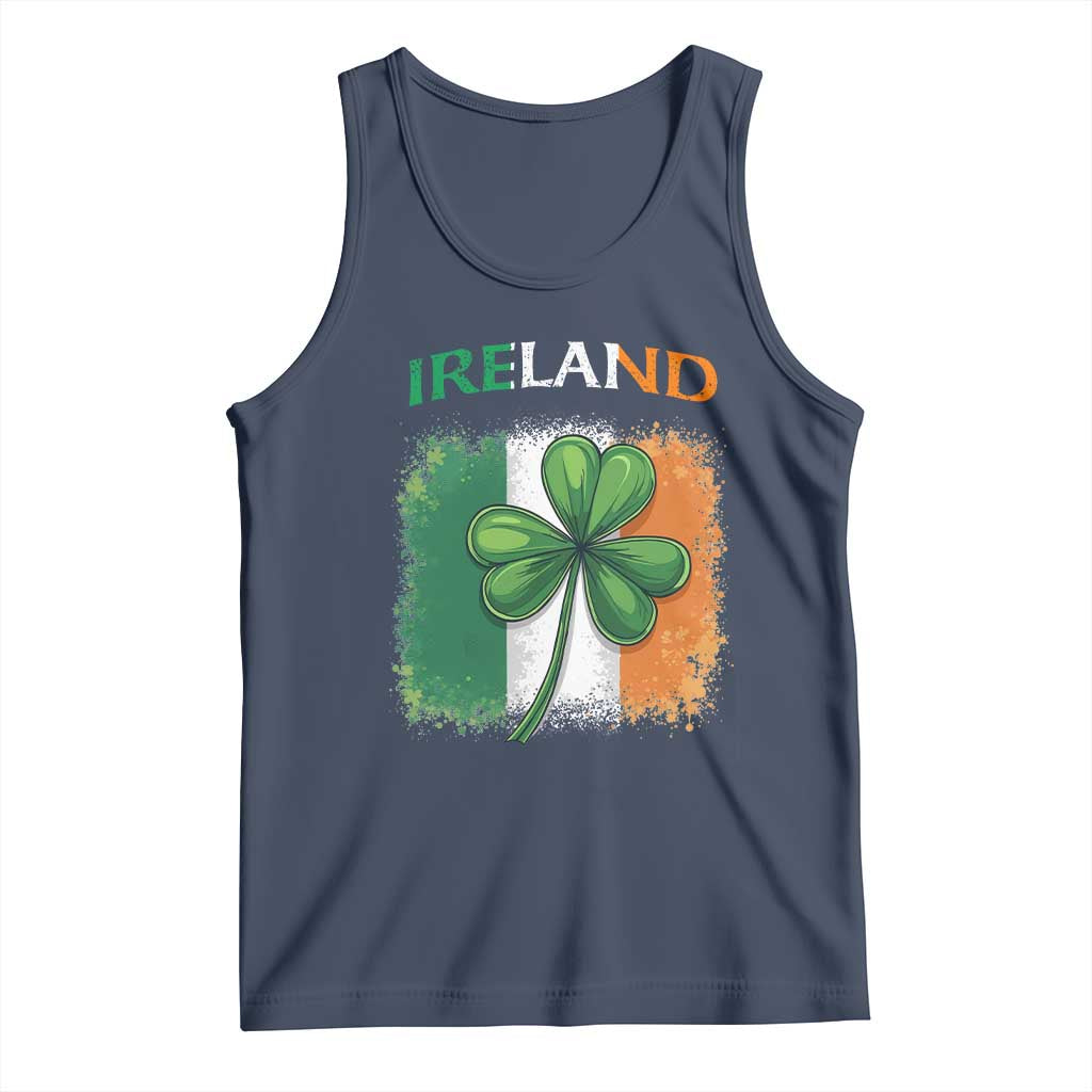 Vintage Ireland Shamrock Irish Flag St Patricks Day Tank Top