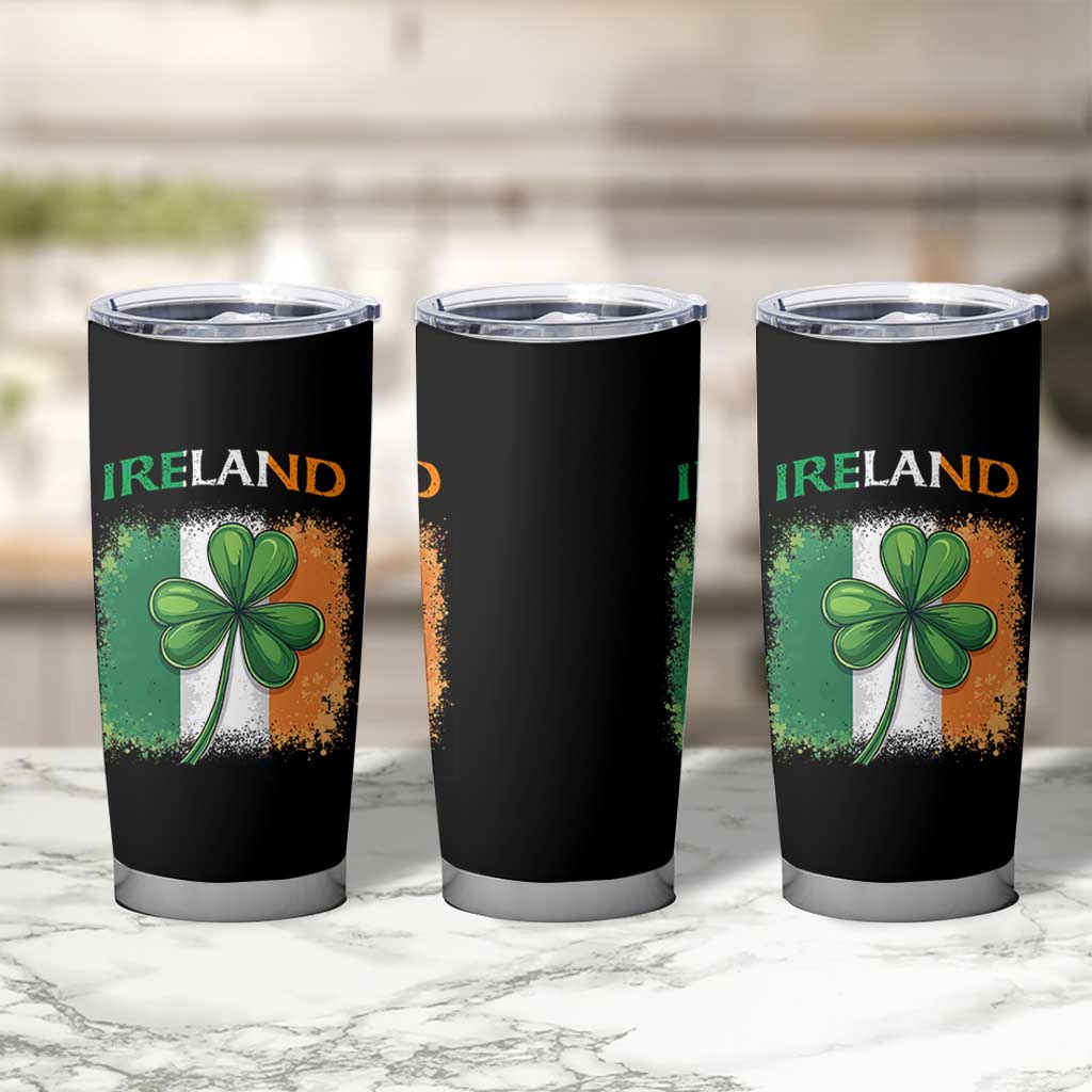 Vintage Ireland Shamrock Irish Flag St Patricks Day Tumbler Cup