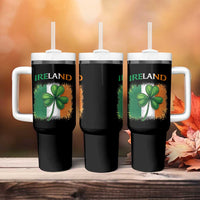 Vintage Ireland Shamrock Irish Flag St Patricks Day Tumbler With Handle