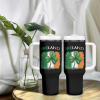 Vintage Ireland Shamrock Irish Flag St Patricks Day Tumbler With Handle