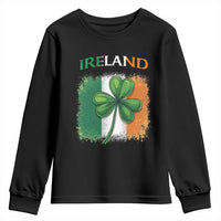 Vintage Ireland Shamrock Irish Flag St Patricks Day Youth Sweatshirt