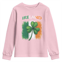 Vintage Ireland Shamrock Irish Flag St Patricks Day Youth Sweatshirt