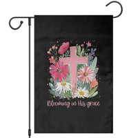 Blooming in His Grace Garden Flag Boho Wildflower Christian Faith Bible Verse