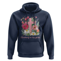Blooming in His Grace Hoodie Boho Wildflower Christian Faith Bible Verse