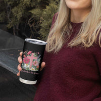 Blooming in His Grace Tumbler Cup Boho Wildflower Christian Faith Bible Verse