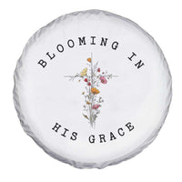 Blooming in His Grace Spare Tire Cover Boho Wildflower Christian Faith
