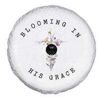 Blooming in His Grace Spare Tire Cover Boho Wildflower Christian Faith