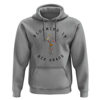 Blooming in His Grace Hoodie Boho Wildflower Christian Faith
