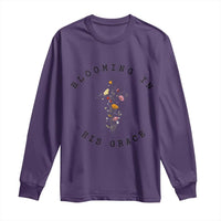 Blooming in His Grace Long Sleeve Shirt Boho Wildflower Christian Faith