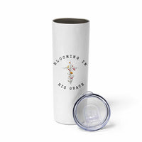 Blooming in His Grace Skinny Tumbler Boho Wildflower Christian Faith