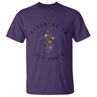 Blooming in His Grace T Shirt Boho Wildflower Christian Faith